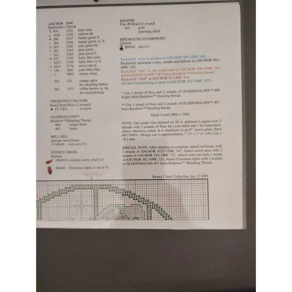 Stoney Creek Collection Santa Plate 2009 Cross Stitch Pattern Leaflet LFT145